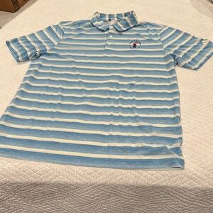 2024 US Open Pinehurst Golf Shirt Blue and White Striped Polo Shirt Size M